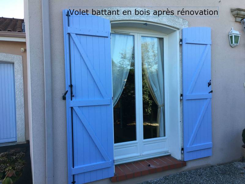 Volet battant sur mesure en Bois - Réalisation Eco Fenêtres (31140)