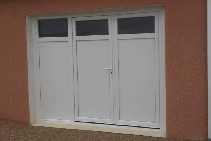 Porte Fenêtre 3 vantaux en PVC blanc réalisée par Eco Fenêtres