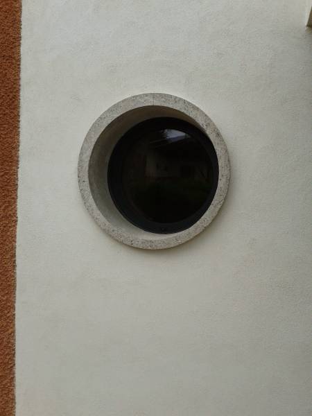 Oeil de boeuf en aluminium gris anthracite RAL 7016